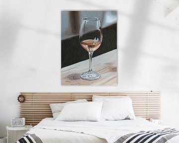 Gemälde eines Weinglases