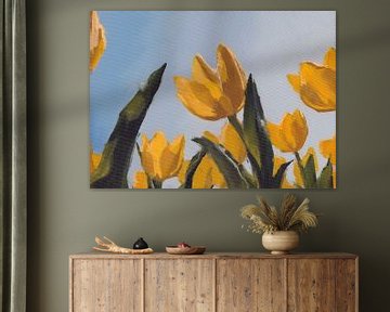 Tulpen - schilderij door Toon Nagtegaal van Toon Nagtegaal