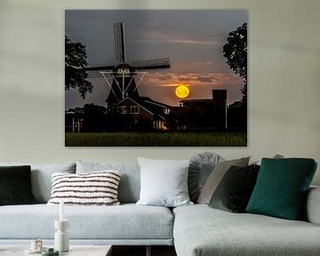 The Mill with SuperMoon by WILBERT HEIJKOOP photography