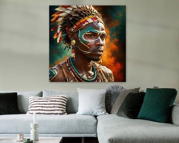 African warrior by Arjen Roos