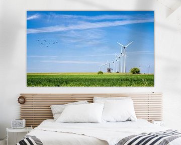 Windmills from old to new, Eemshaven by Rietje Bulthuis