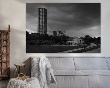 Tilburg, West Point, Spoorpark, T-House, Black White by Rudy Tunderman