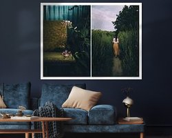 Voorbeeld van het werk in een kamer