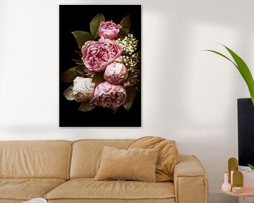 Pale pink peonies romance I by marlika art