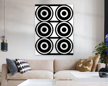 Zwart witte cirkels van Studio Miloa