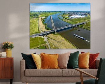 Brug Eilandbrug over de IJssel bovenaanzicht drone van Sjoerd van der Wal Fotografie