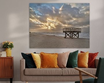 Sylt, Weststrand bei stürmischem Wetter von Ralph Rainer Steffens