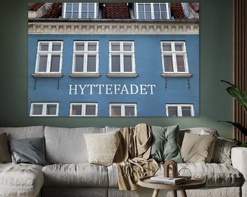 Blauw gebouw in Kopenhagen, Deense architectuur van Karijn | Fine art Natuur en Reis Fotografie