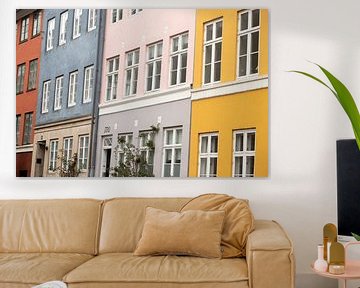 Pastel gekleurde huizen in Kopenhagen van Karijn | Fine art Natuur en Reis Fotografie