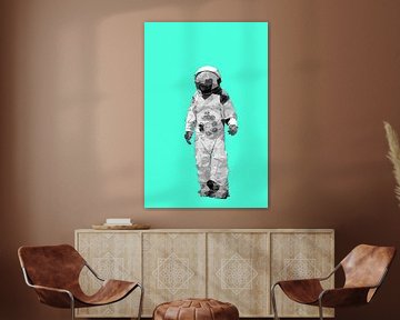 Spaceman AstronOut (groen en wit) van Gig-Pic by Sander van den Berg