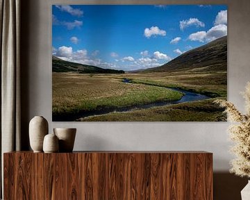 Schotland - Kleine rivier door het Schotse Landschap van Rick Massar